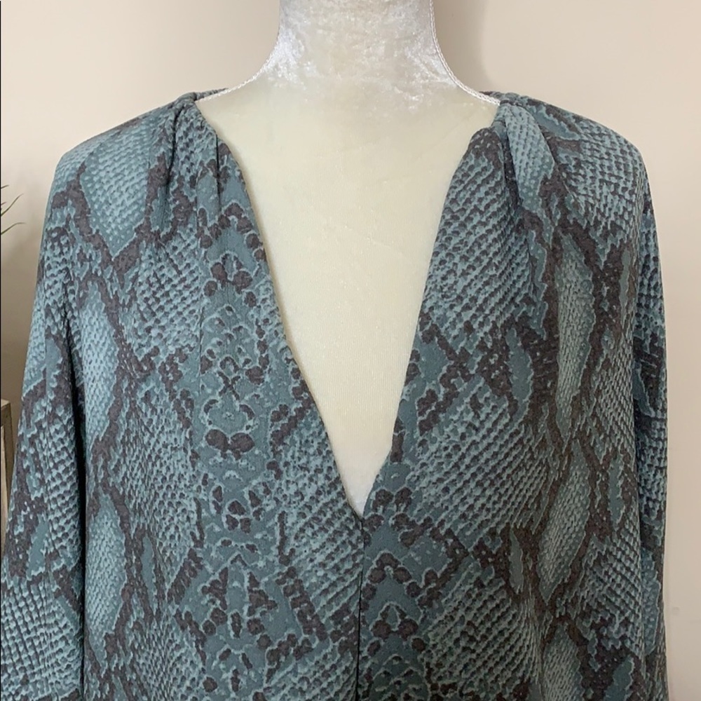 Olivaceous Snakeskin Python Print Romper - image 4